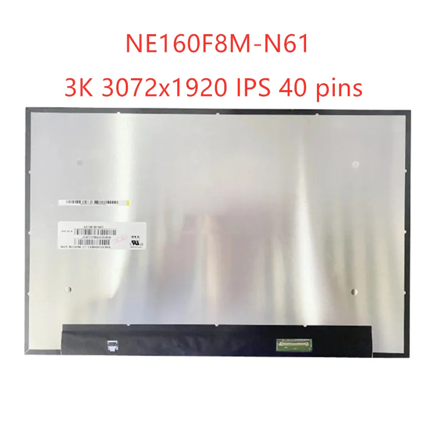 Оригинальный NE160F8M-N61 EDP 16-дюймовый ноутбук 40Pin 3K 3072x192 0 IPS ультратонкий экран с ЖК-дисплеем матричная панель
Оригинальный NE160F8M-N61 EDP 16-дюймовый ноутбук 40Pin 3K 3072x192 0 IPS ультратонкий экран с ЖК-дисплеем матричная панель
