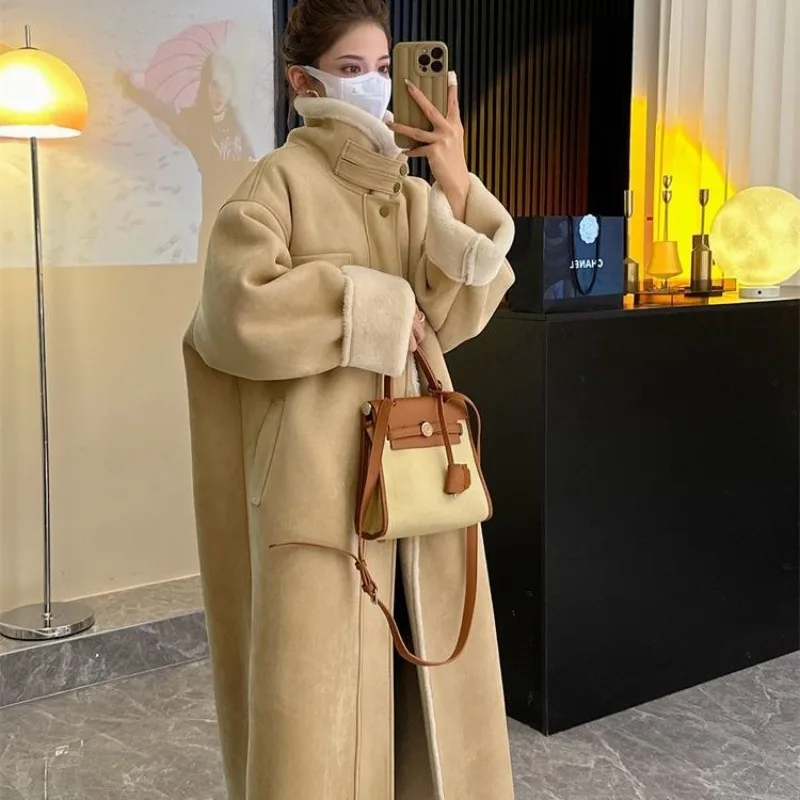 Women's Imitation Fur Coat, Long Over-the-Knee, Thick Lamb Wool, Warm Outwear, Loose Stand Collar, Casual Parkas, Winter, New
Women's Imitation Fur Coat, Long Over-the-Knee, Thick Lamb Wool, Warm Outwear, Loose Stand Collar, Casual Parkas, Winter, New