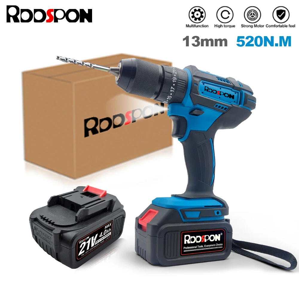 RDDSPON 13mm Cordless Electric Drill Screwdriver 25+3 Torque 520N.M Impact Hammer Drill Power Tool For Makita 18v Battery News
RDDSPON 13mm Cordless Electric Drill Screwdriver 25+3 Torque 520N.M Impact Hammer Drill Power Tool For Makita 18v Battery News