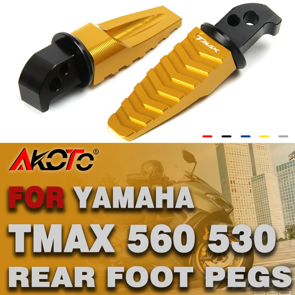 

NEW DEGIN Motorcycle Rear Foot Pegs Rests For YAMAHA Tmax Tech Max TMAX 560 530 TMAX560 TMAX530 DX/SX Passenger Footrests Pedals