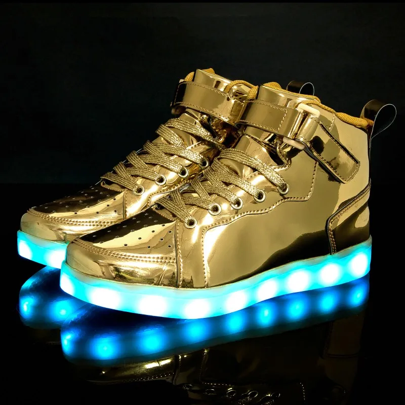 Men's and Women's High Top Board Shoes Children's Luminous Shoes LED Light Shoes Mirror Leather Panel Shoes Large 25-47
Men's and Women's High Top Board Shoes Children's Luminous Shoes LED Light Shoes Mirror Leather Panel Shoes Large 25-47