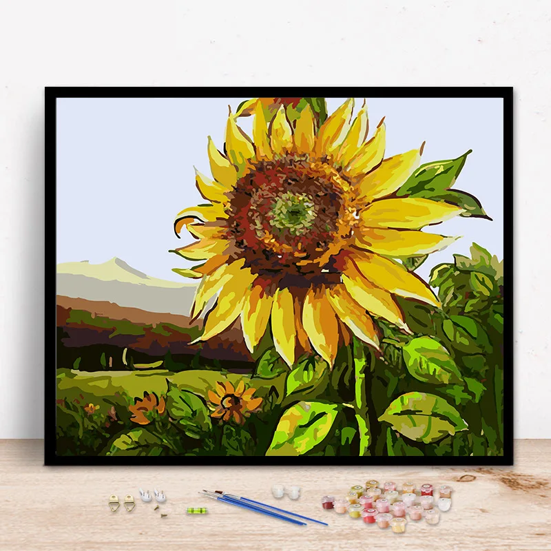 

161529-Tulip diy digital oil painting oil painting acrylic flower painting explosion hand-filled landscape painting