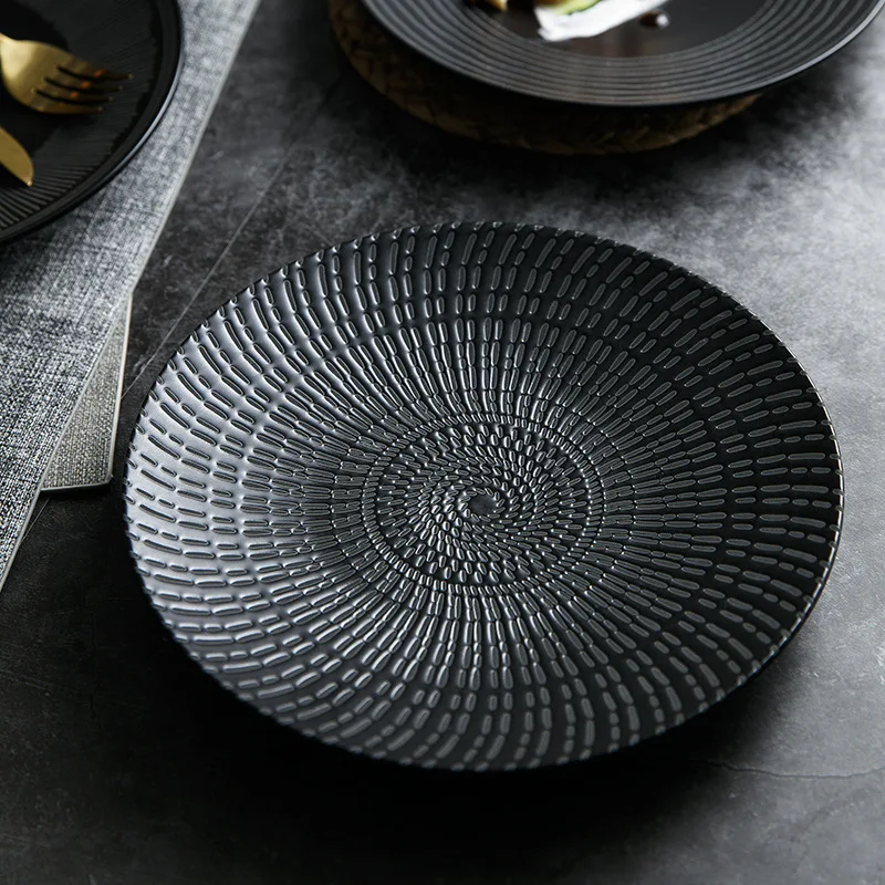 8.3 10.8 inch Ceramic Black Western Restaurant Dinner Plate Creative Steak Salad Plate Simple Cake Sushi Dish Kitchen Tableware
8.3 10.8 inch Ceramic Black Western Restaurant Dinner Plate Creative Steak Salad Plate Simple Cake Sushi Dish Kitchen Tableware