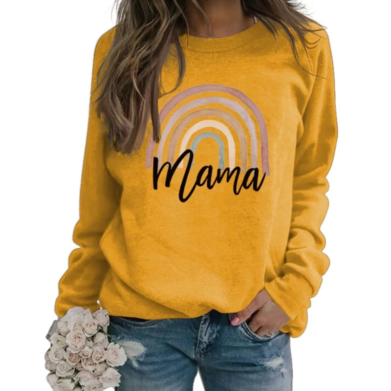 Women Long Sleeve Sweatshirt Mom Rainbow-Graphic Casual Pullover Top Mothers Day N2UE
Women Long Sleeve Sweatshirt Mom Rainbow-Graphic Casual Pullover Top Mothers Day N2UE