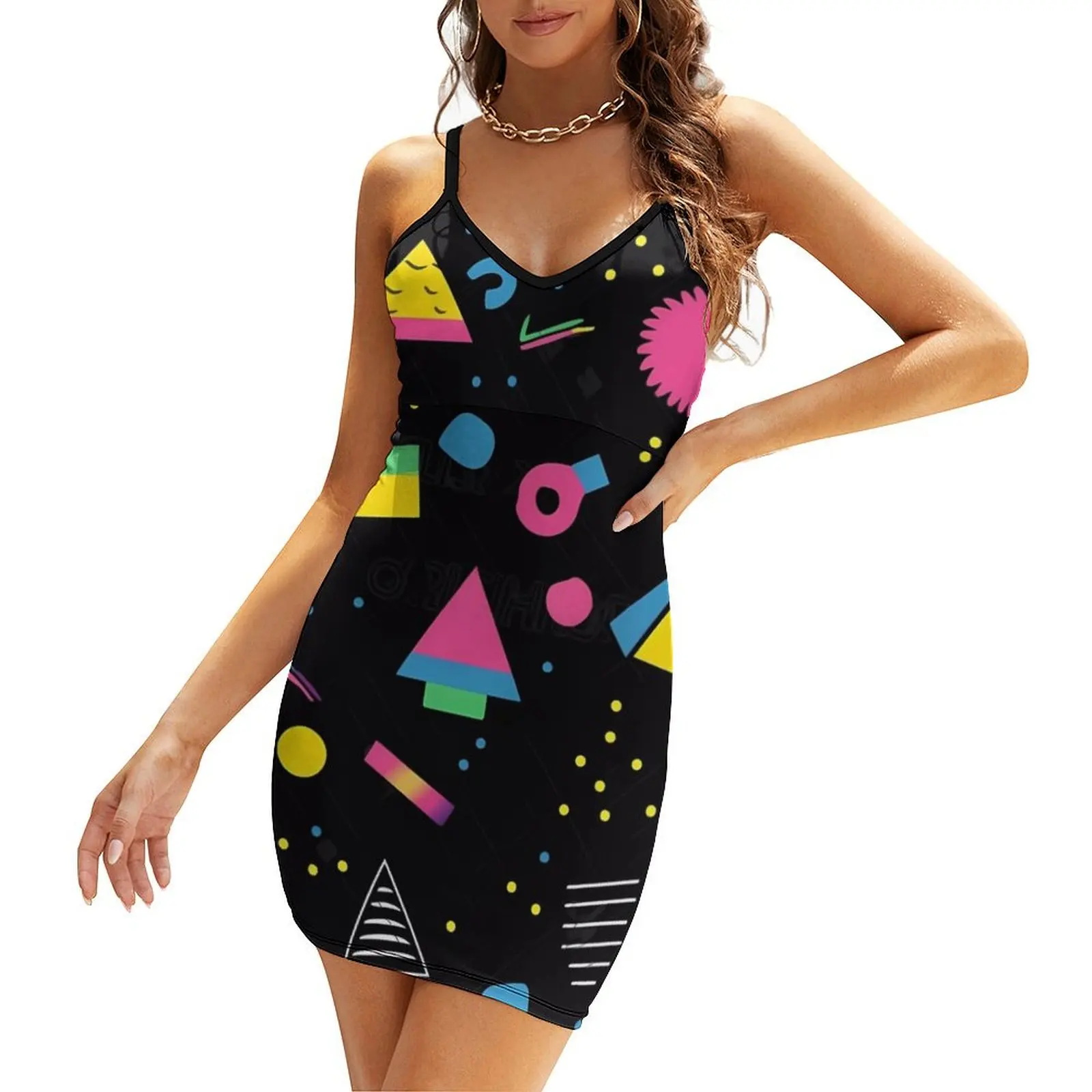 Quirky 80s and 90s Nostalgia Pop Pattern Sling Dress dress korean style prom dress Women's summer skirt
Quirky 80s and 90s Nostalgia Pop Pattern Sling Dress dress korean style prom dress Women's summer skirt