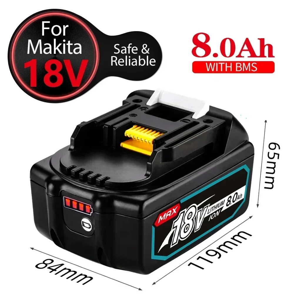Аккумуляторная батарея для Makita, литий-ионный аккумулятор 18 в, 12,0 Ач, для оригинальных моделей, LXT, BL1860B, BL1860, BL1850, Makita
Аккумуляторная батарея для Makita, литий-ионный аккумулятор 18 в, 12,0 Ач, для оригинальных моделей, LXT, BL1860B, BL1860, BL1850, Makita