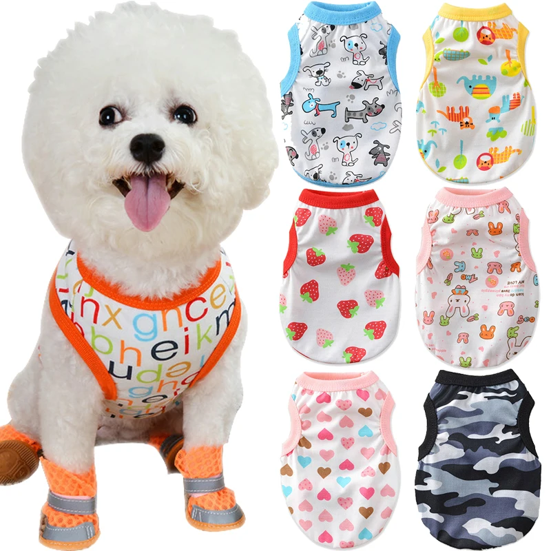 Summer Dog Clothes Sleeveless for Small Medium Dogs Camouflage Dog Shirt Vest Lovely Puppy Cat Accessories Bichon Teddy Clothing
Summer Dog Clothes Sleeveless for Small Medium Dogs Camouflage Dog Shirt Vest Lovely Puppy Cat Accessories Bichon Teddy Clothing