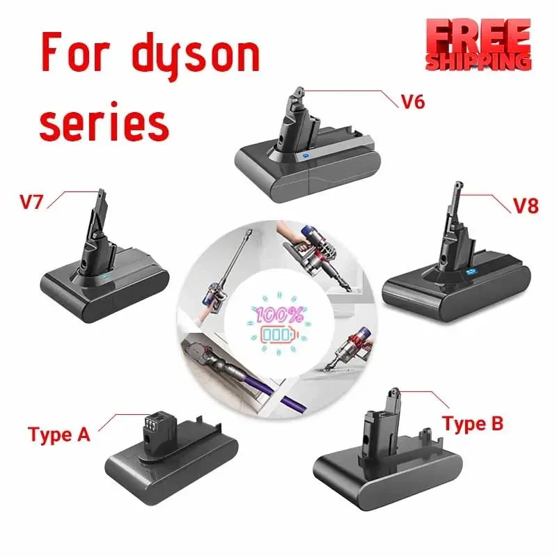 Vacuum Cleaner Rechargeable Battery for Dyson V6 V7 V8 Series SV07 SV09 SV10 DC58 DC31 DC34 Absolute Fluffy Animal Pro Bateria
Vacuum Cleaner Rechargeable Battery for Dyson V6 V7 V8 Series SV07 SV09 SV10 DC58 DC31 DC34 Absolute Fluffy Animal Pro Bateria