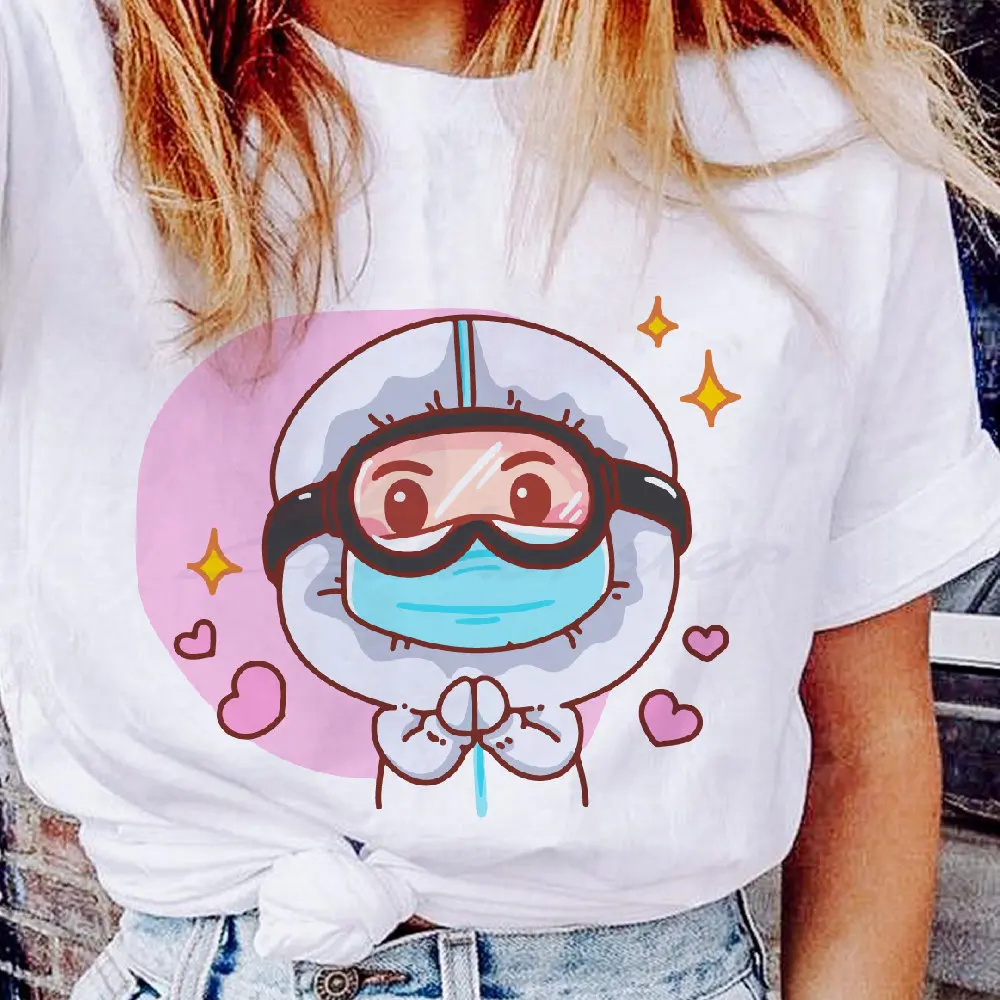 Cartoon Epidemic Doctor Girl Casual Women's T-shirt New White Women's Top Round Neck Women's Harajuku Fashion Short Sleeve
Cartoon Epidemic Doctor Girl Casual Women's T-shirt New White Women's Top Round Neck Women's Harajuku Fashion Short Sleeve