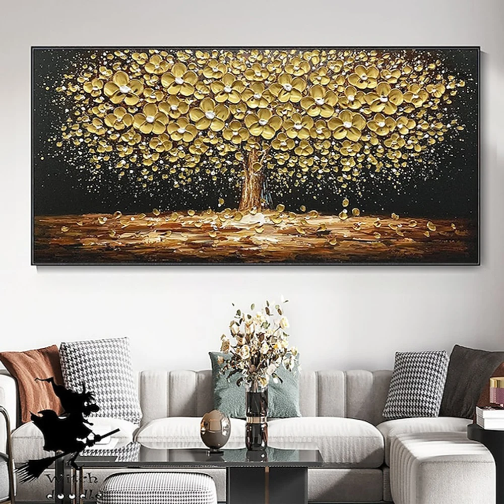 Hand Painted Oil Paintings Abstract Tree Flower Oil Paintings Wall Art Pictures Living Room Luxurious Decorative Painting
Hand Painted Oil Paintings Abstract Tree Flower Oil Paintings Wall Art Pictures Living Room Luxurious Decorative Painting