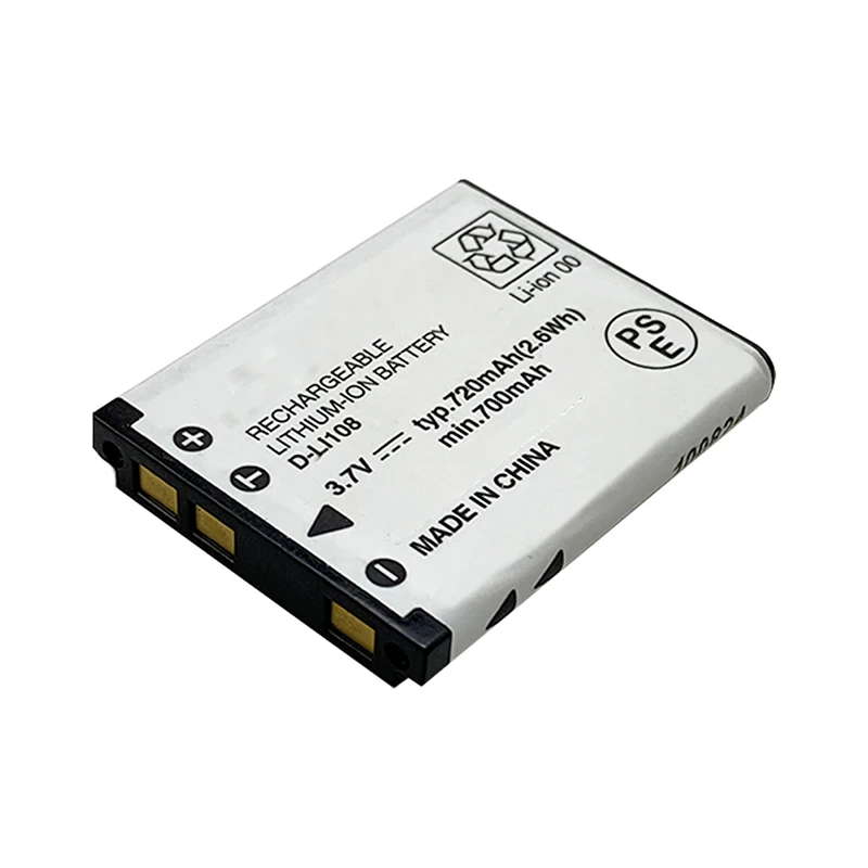 D-LI108 for PENTAX Digital Camera Battery Optio L40 LS1100 LS465 M30 RS1500 DLI108 DL-1108 DLI108 3.7V 720mAh Li-Ion Battery
D-LI108 for PENTAX Digital Camera Battery Optio L40 LS1100 LS465 M30 RS1500 DLI108 DL-1108 DLI108 3.7V 720mAh Li-Ion Battery