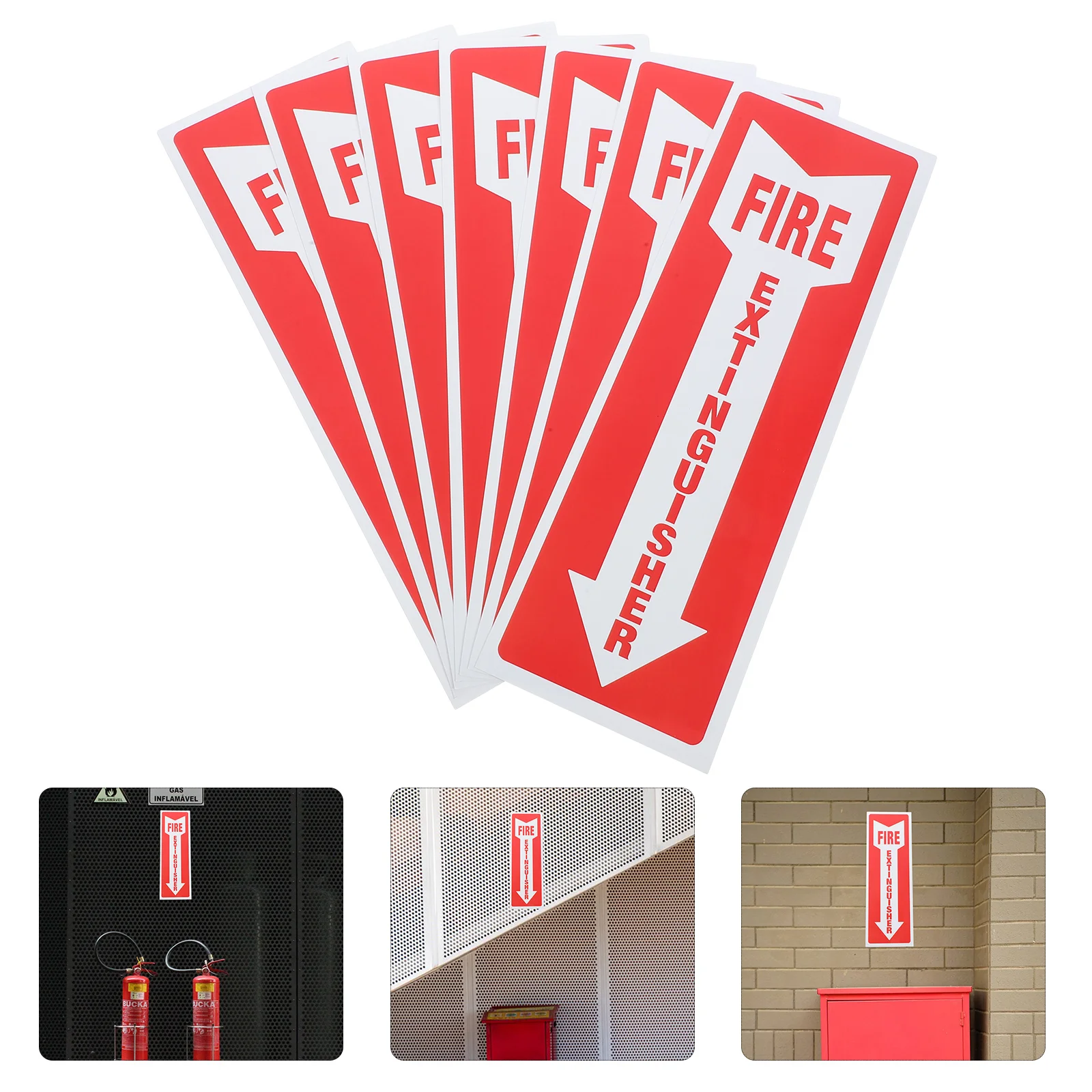 

8 Pcs Fire Extinguisher Sticker Self Adhesive Sign Label Labels for Retail Store Safety Labels Restaurant Office Nail