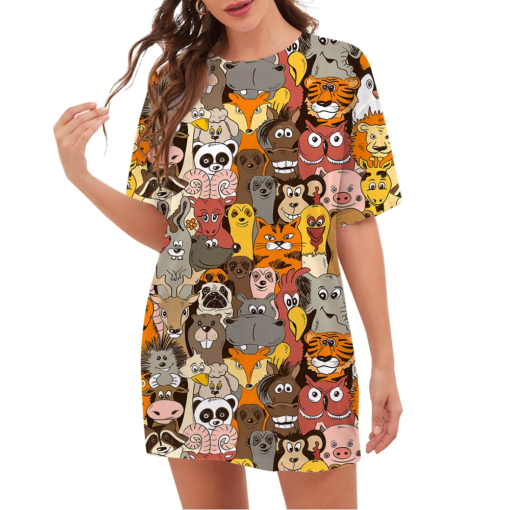 CLOOCL Fashion Women T-shirt Animal Series Pattern 3D Printed Loose Crew Neck Short Sleeve Tees Summer Casual Oversized Tops
CLOOCL Fashion Women T-shirt Animal Series Pattern 3D Printed Loose Crew Neck Short Sleeve Tees Summer Casual Oversized Tops
