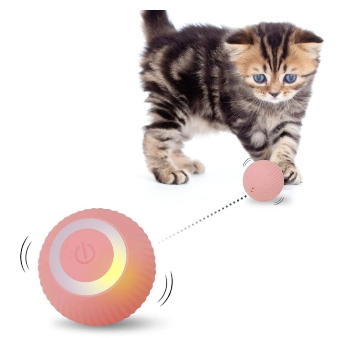 

Electric Cat Ball Toys Automatic Rolling Smart Cat Toys Interactive for Cats Training Self-moving Kitten Toys for Indoor Playing