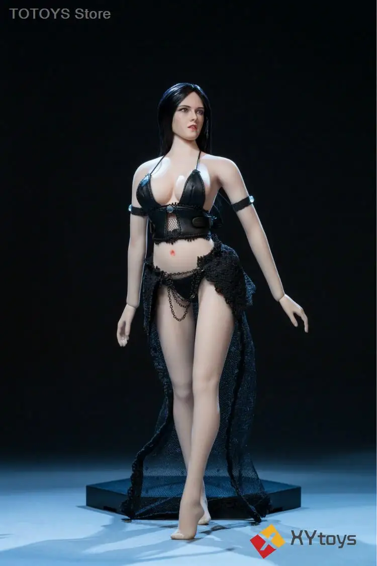 1/6 XYtoys XY003 женское черное кожаное нижнее белье комплект одежды модель подходит