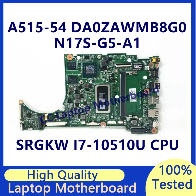 DA0ZAWMB8G0 для Acer Aspire A515-54 A315-55G, материнская плата для ноутбука с SRGKW I7-10510U, ЦПУ N17S-G5-A1 NBHS911003 100%, хорошо работает
DA0ZAWMB8G0 для Acer Aspire A515-54 A315-55G, материнская плата для ноутбука с SRGKW I7-10510U, ЦПУ N17S-G5-A1 NBHS911003 100%, хорошо работает
