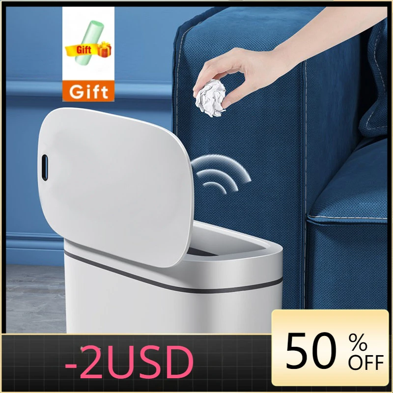 14L Smart Trash Can USB Charging Automatic Waste Bin for Bathroom Toilet Waterproof Narrow Seam Sensor Bin Kitchen Wastebasket
14L Smart Trash Can USB Charging Automatic Waste Bin for Bathroom Toilet Waterproof Narrow Seam Sensor Bin Kitchen Wastebasket