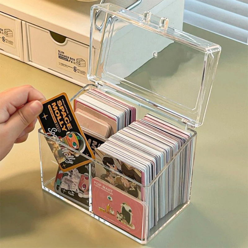 Transparent Acrylic Card Storage Box Holds 400 Postcards Display Card Case With 2 Compartments For Postcard/Photos 12x10.5cm
Transparent Acrylic Card Storage Box Holds 400 Postcards Display Card Case With 2 Compartments For Postcard/Photos 12x10.5cm