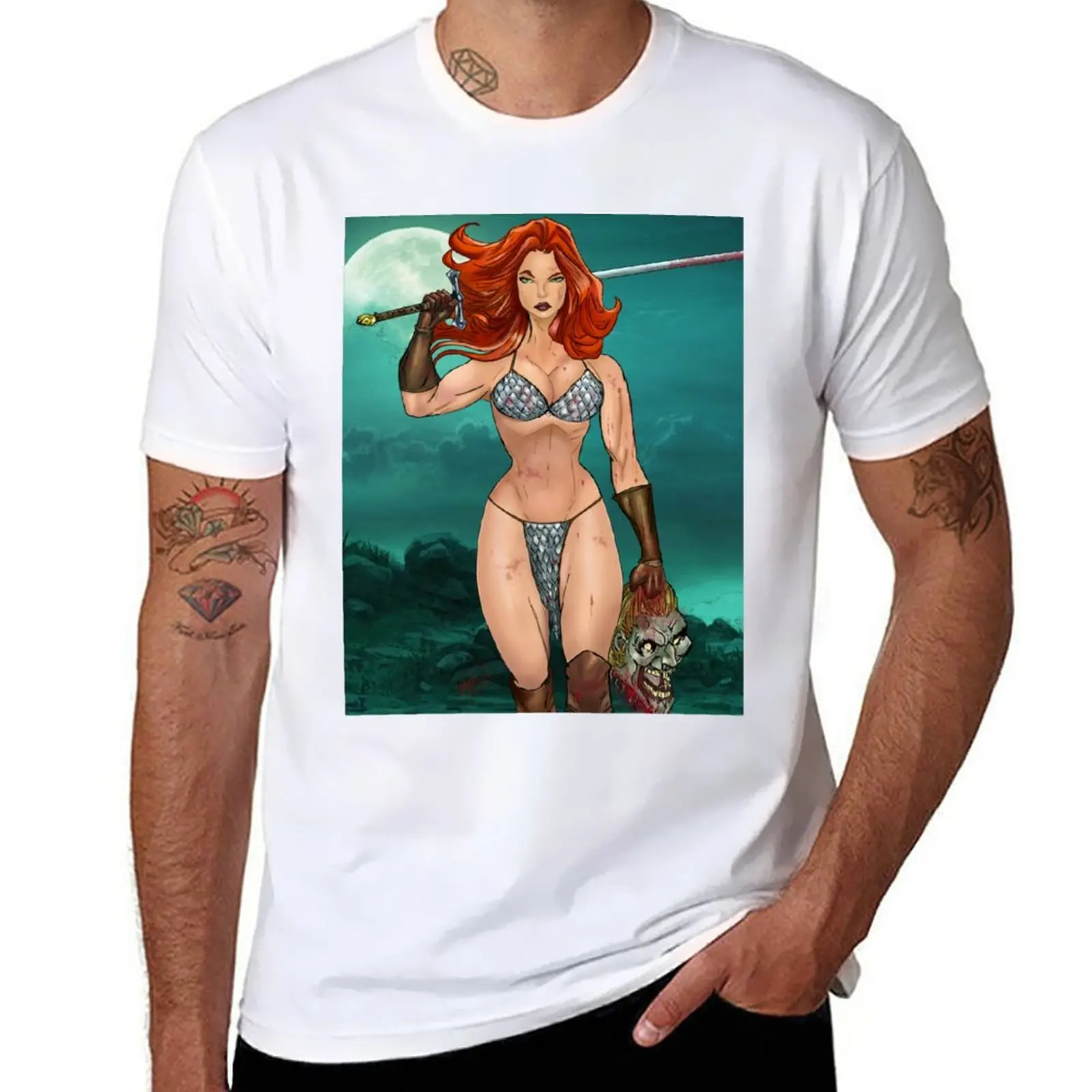 New Red Sonja Moonlight T-Shirt Oversized t-shirt customized t shirts tops quick drying shirt mens tall t shirts
New Red Sonja Moonlight T-Shirt Oversized t-shirt customized t shirts tops quick drying shirt mens tall t shirts