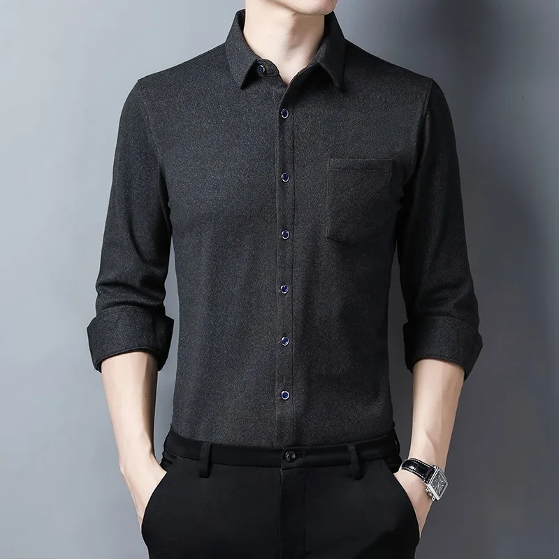 2023 Autumn Casual Fashion Men's Solid Color Shirts Lapel Double sided Velvet Long Sleeve Skincare Shirt Top Pocket Decoration
2023 Autumn Casual Fashion Men's Solid Color Shirts Lapel Double sided Velvet Long Sleeve Skincare Shirt Top Pocket Decoration