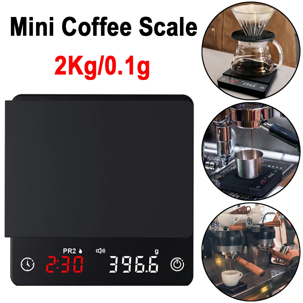 Coffee Scale 2kg/0.1g High Precision Drip Espresso Scale ith Auto Tare Function Accuracy 0.1g Food Kitchen Electronic Scales
Coffee Scale 2kg/0.1g High Precision Drip Espresso Scale ith Auto Tare Function Accuracy 0.1g Food Kitchen Electronic Scales