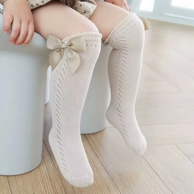 Cute Bow Kids Knee High Long Socks Summer Cotton Breathable Baby Girls Hollow Out Mesh Socks Children Floor Socken for 0-6Years
Cute Bow Kids Knee High Long Socks Summer Cotton Breathable Baby Girls Hollow Out Mesh Socks Children Floor Socken for 0-6Years