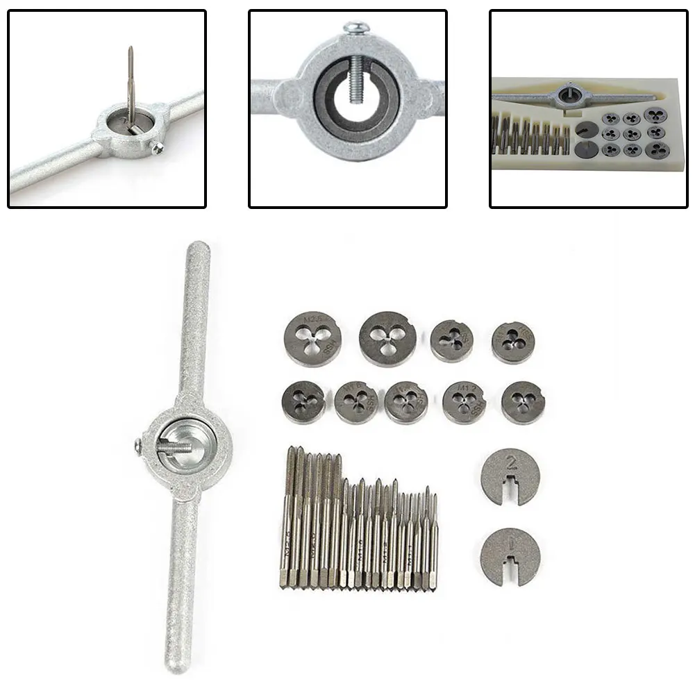 31Pcs M1-M2.5 HSS Metric Tap And Die Set Screw Thread Plugs Taps Tapping Tools Hand Tap Drill Bit Screw Tap HSS Thread Die
31Pcs M1-M2.5 HSS Metric Tap And Die Set Screw Thread Plugs Taps Tapping Tools Hand Tap Drill Bit Screw Tap HSS Thread Die
