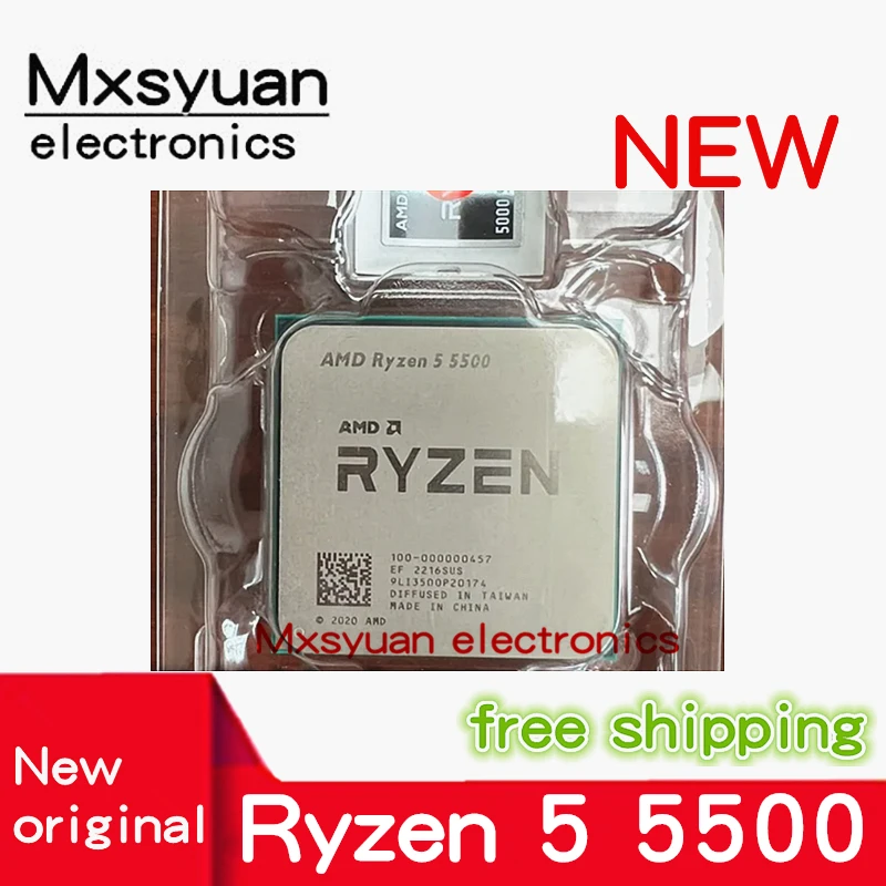 1PCS/LOT Ryzen 5 5500 CPU Processor R5 5500 100% Brand New 6-Core Socket AM4 65W Desktop Game Computer CPU Without Cooler Fan
1PCS/LOT Ryzen 5 5500 CPU Processor R5 5500 100% Brand New 6-Core Socket AM4 65W Desktop Game Computer CPU Without Cooler Fan