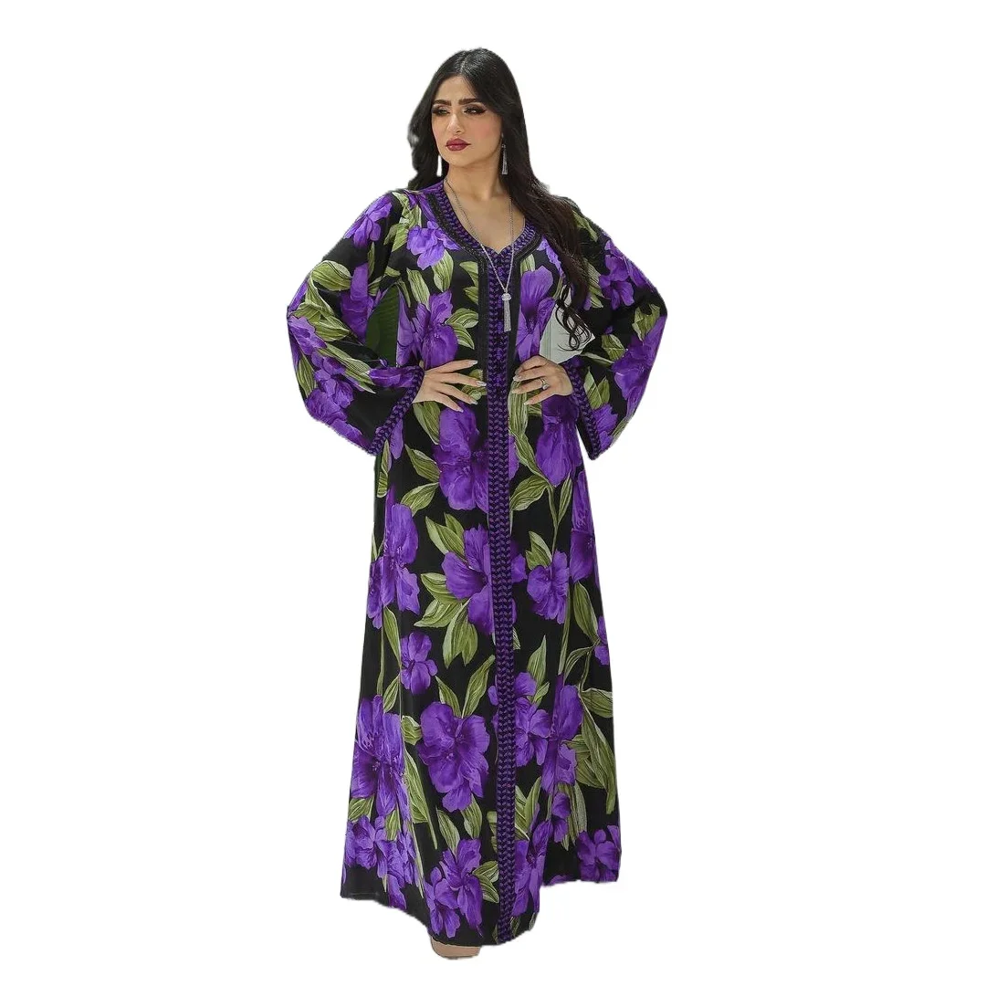 Zigui New Abaya 2023 Kaftan Dresses Womens Abaya Muslim Party Fashion Rhinestone Floral Purple Arabic Dress
Zigui New Abaya 2023 Kaftan Dresses Womens Abaya Muslim Party Fashion Rhinestone Floral Purple Arabic Dress