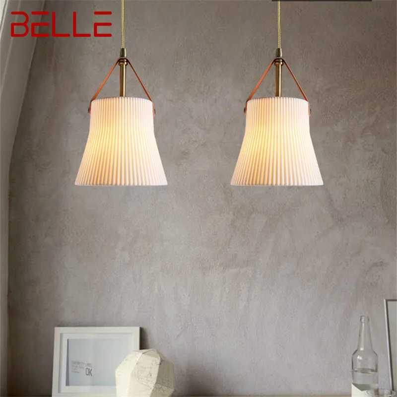 BELLE Nordic Brass Hanging Pendant Light LED Modern Simply Creative Ceramics Lamps and Chandeliers For Home Dining Bedroom
BELLE Nordic Brass Hanging Pendant Light LED Modern Simply Creative Ceramics Lamps and Chandeliers For Home Dining Bedroom
