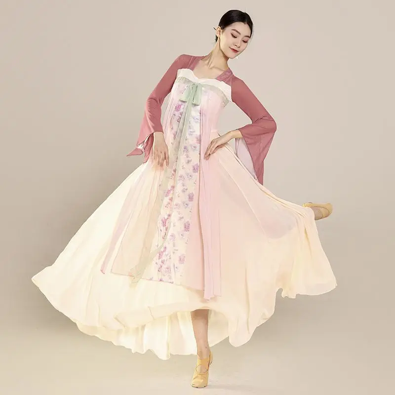 Classical Dance Costume Gradual Suit Fairy Daily Practice Dress Loose Flowing Gauze Chinese Dance Performance Stage Dancewear
Classical Dance Costume Gradual Suit Fairy Daily Practice Dress Loose Flowing Gauze Chinese Dance Performance Stage Dancewear