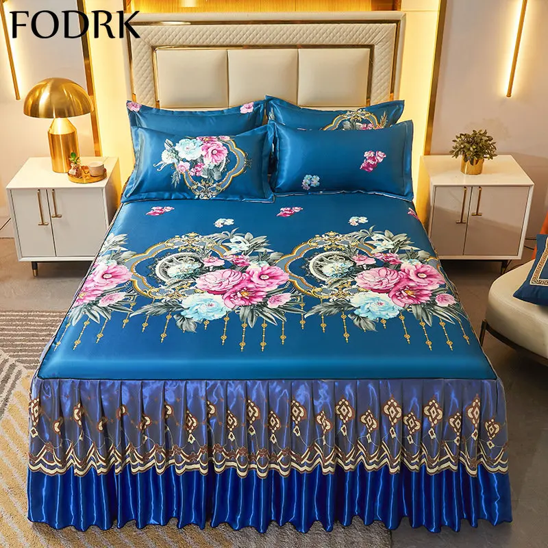 

3pcs Bed Sheet Set Bedspread on The Bed Summer Mat Twin Size Bedding Mattress Pad Cool Linens Duvet Cover Queen Size 2 People