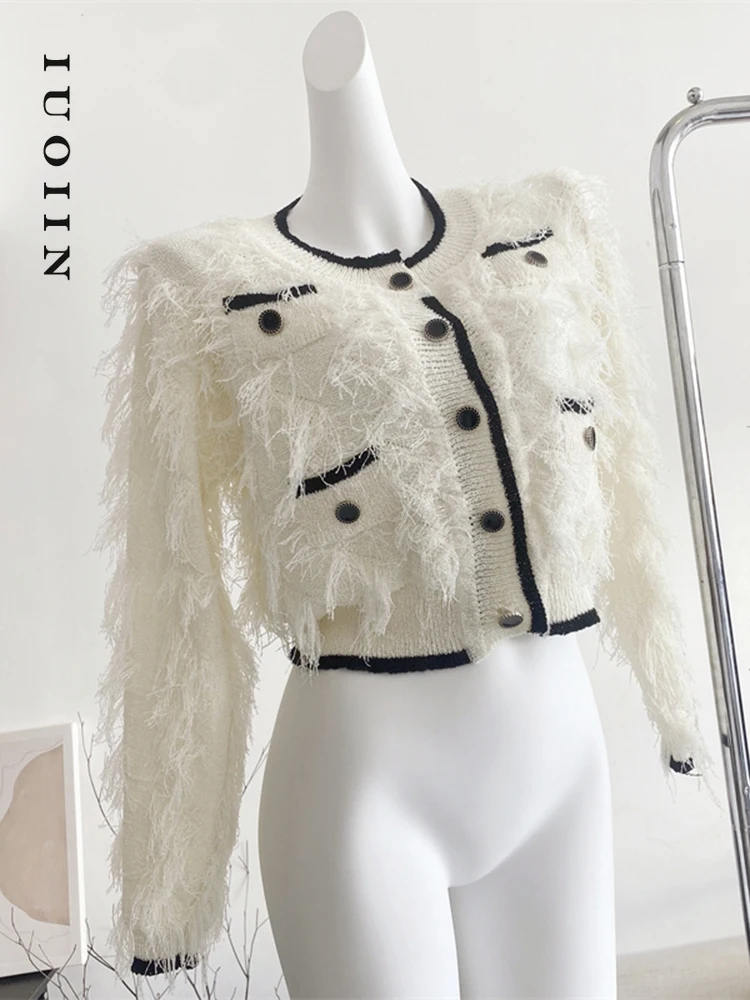 IUOIIN Tassel Cardigans Women Sweaters 2023 Autumn Winter Korean Fashion Classic Cropped Sweater Button Single Breasted Cardigan
IUOIIN Tassel Cardigans Women Sweaters 2023 Autumn Winter Korean Fashion Classic Cropped Sweater Button Single Breasted Cardigan