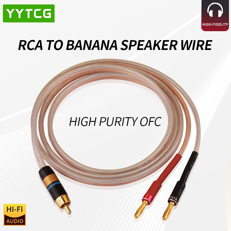 YYTCG HIFI OFC Speaker Cable RCA to 2 Banana Plug 1m 2m 3m for AMP Amplifier Speaker Soundbox Gold Plating Audio Cable
YYTCG HIFI OFC Speaker Cable RCA to 2 Banana Plug 1m 2m 3m for AMP Amplifier Speaker Soundbox Gold Plating Audio Cable