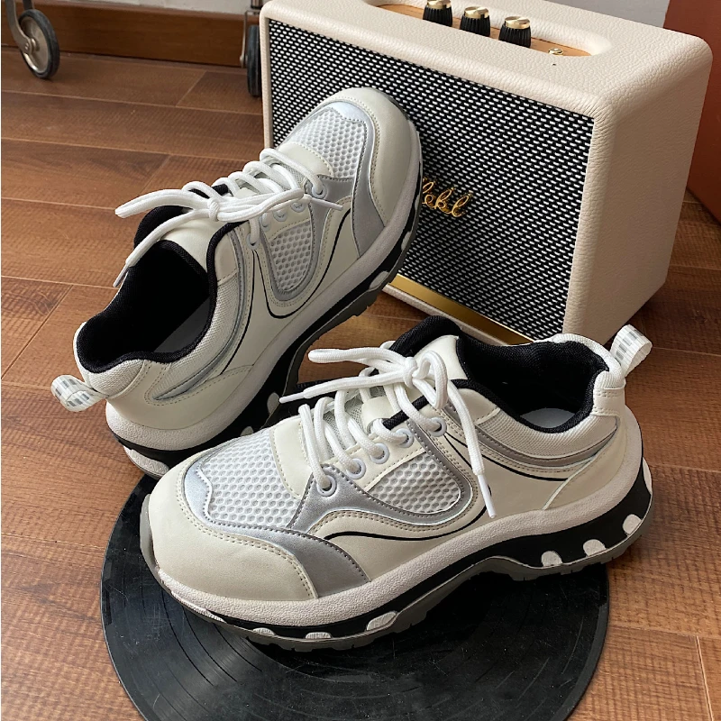 Women's Luxary Chunky Sneakers Mesh Breathable Shoes for Women Lace Up Sports Running Casual Ladies Fitness Vulcanize Shoes
Women's Luxary Chunky Sneakers Mesh Breathable Shoes for Women Lace Up Sports Running Casual Ladies Fitness Vulcanize Shoes