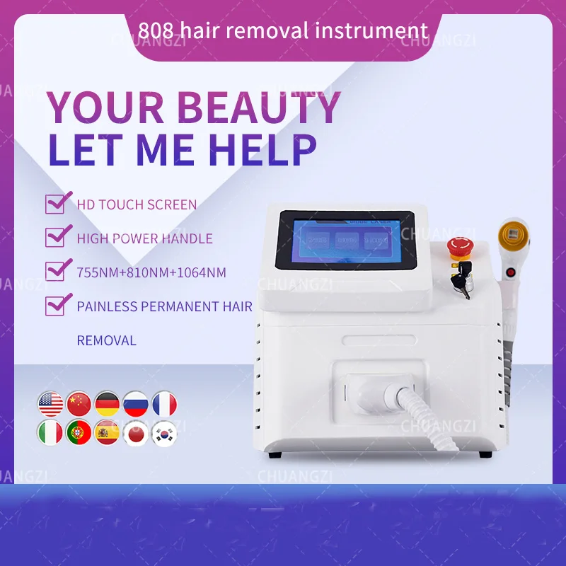 

808nm Diode Laser Hair Removal Machine 3 Wavelength Painless Effective Hair Removal equipment 808 Hair Removal Machine