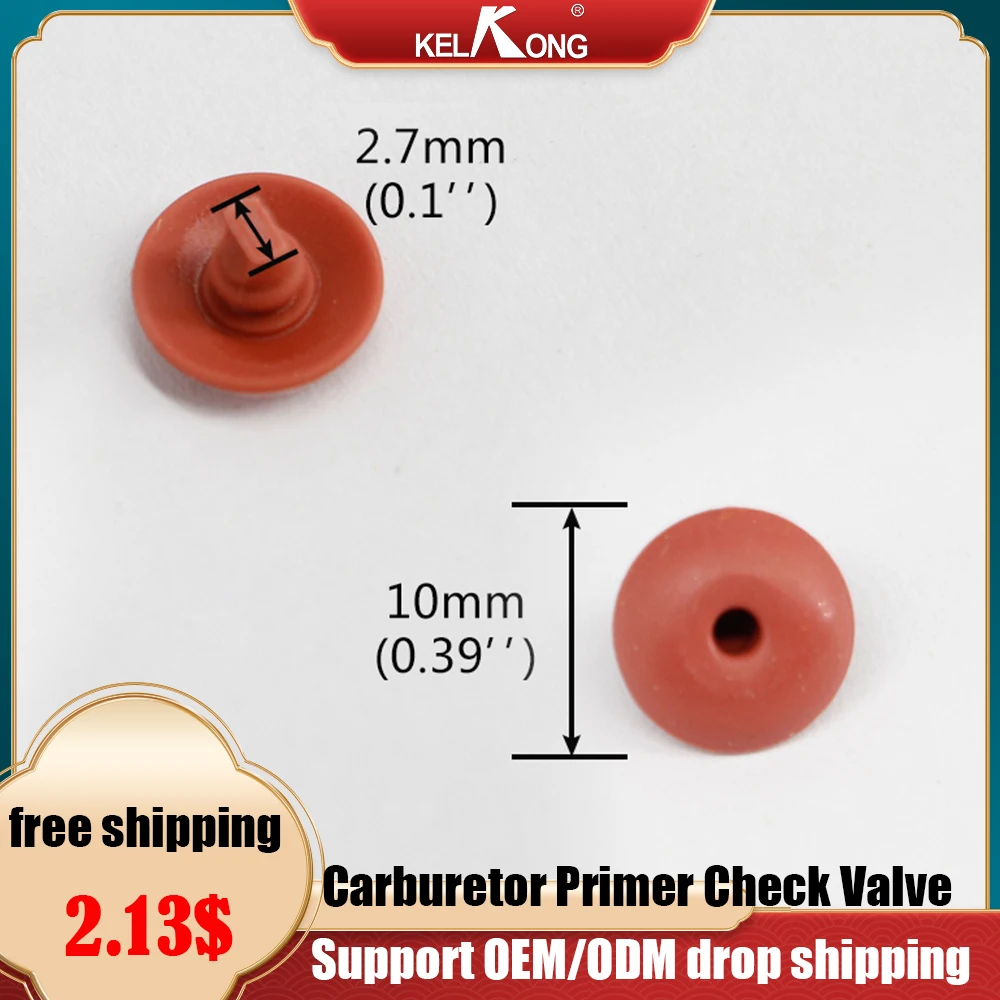 KELKONG 10 Pcs Carburetor Primer Check Valve For 43cc 47cc 49cc 52cc gx22 gx35 km55 fs55 k52 h60 tb26 wt-973 k42 bg45 Chiansaw
KELKONG 10 Pcs Carburetor Primer Check Valve For 43cc 47cc 49cc 52cc gx22 gx35 km55 fs55 k52 h60 tb26 wt-973 k42 bg45 Chiansaw