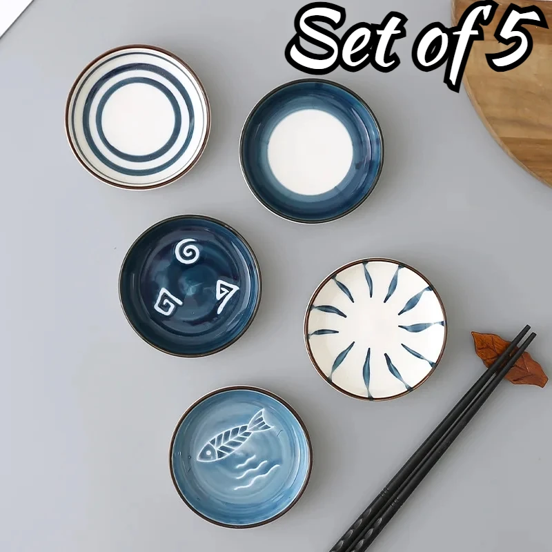 5PCS Japanese Ceramic Small Round Mini Plate Restaurant Creative Soy Sauce Dish Seasoning Dipping Dishes Fruit Cold Dishes Bowls
5PCS Japanese Ceramic Small Round Mini Plate Restaurant Creative Soy Sauce Dish Seasoning Dipping Dishes Fruit Cold Dishes Bowls
