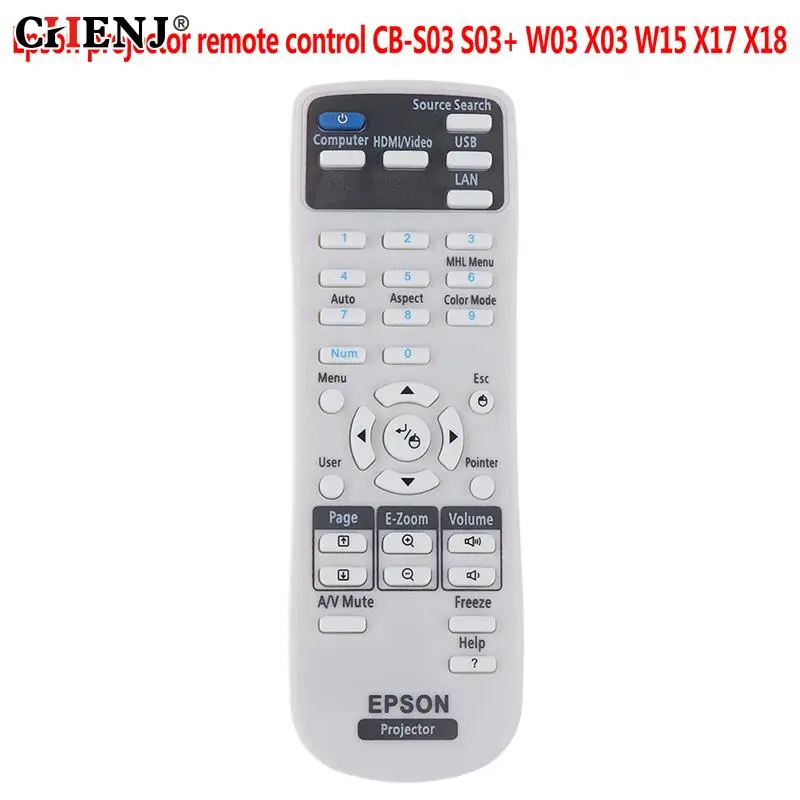 1pc Universal Projector Remote Control Replacement For Epson CB-S03 S03+ W03 X03 W15 X17 X18
1pc Universal Projector Remote Control Replacement For Epson CB-S03 S03+ W03 X03 W15 X17 X18