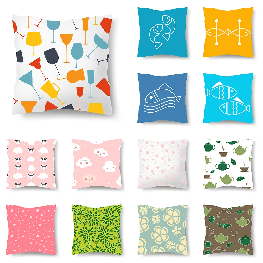 Creative powder cloud blue fish geometric print pattern cushion cover home living room sofa decoration pillow pillow cover
Creative powder cloud blue fish geometric print pattern cushion cover home living room sofa decoration pillow pillow cover