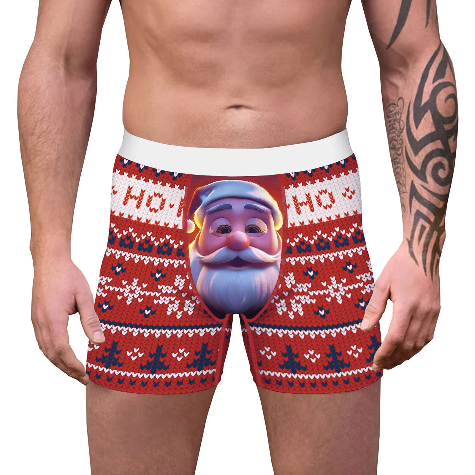 Mens Christmas Santa Print Boxer Briefs Cosplay Costumes Elastic Waist Fancy Cartoon Underwear Funny Xmas Gift for Carnivals
Mens Christmas Santa Print Boxer Briefs Cosplay Costumes Elastic Waist Fancy Cartoon Underwear Funny Xmas Gift for Carnivals