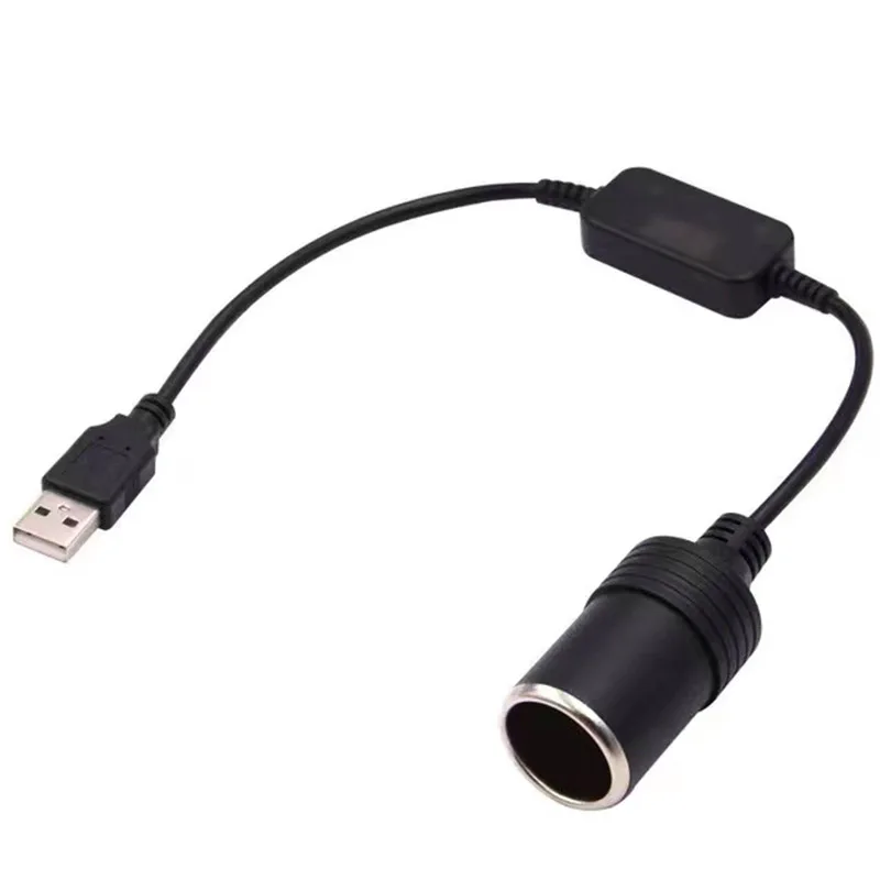 

Car Cigarette Lighter Socket USB 5V To 12V Converter Adapter Wired Controller Plug Connector Adapter Auto Interior Accessories