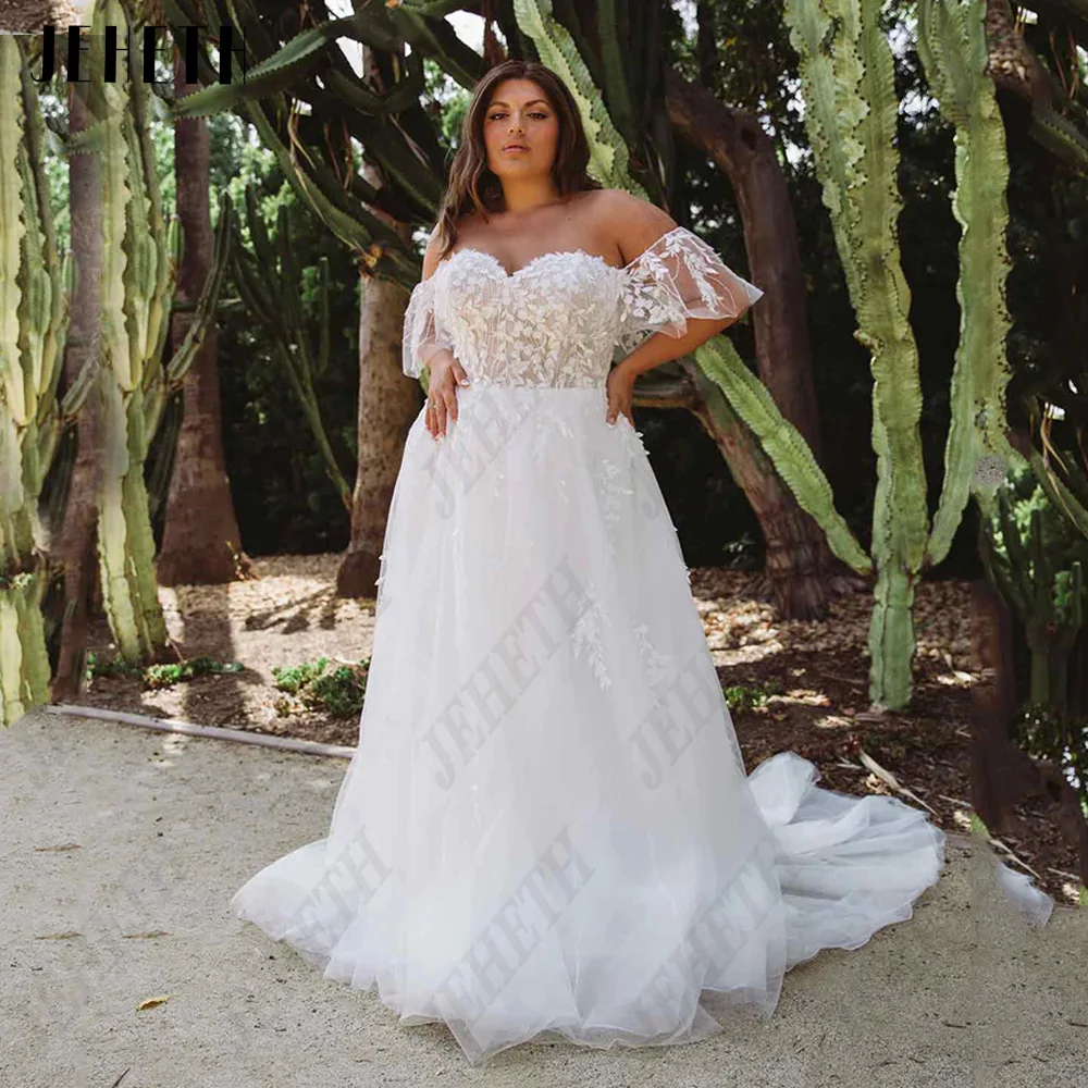 JEHETH Elegant Wedding Dresses For Women 2023 Bride Off Shoulder Sweetheart Bride Gowns Plus Size A-Line Tulle vestidos de novia
JEHETH Elegant Wedding Dresses For Women 2023 Bride Off Shoulder Sweetheart Bride Gowns Plus Size A-Line Tulle vestidos de novia