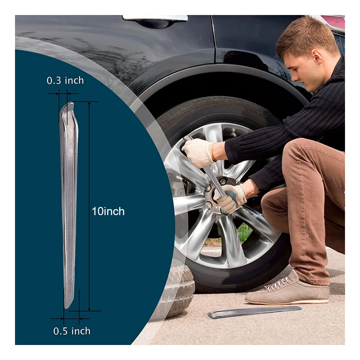 Tire Spoons Changing Tire Lever Bar Set Tire Repair Tool Kit Rim Lifter Tire Changer for Motorcycle Bike Scooter Bicycle
Tire Spoons Changing Tire Lever Bar Set Tire Repair Tool Kit Rim Lifter Tire Changer for Motorcycle Bike Scooter Bicycle