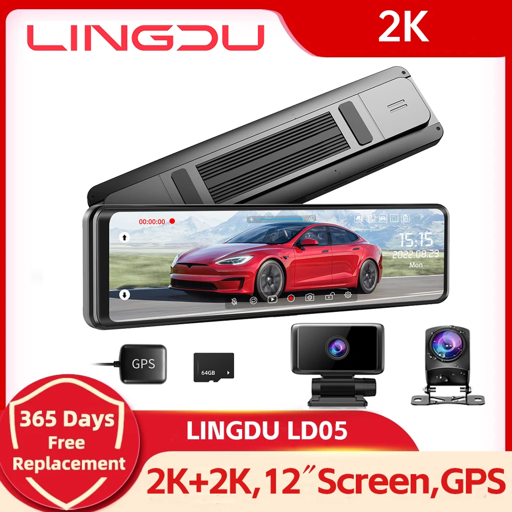 LINGDU LD05 Car Mirror Recorder 2K Front 2K Rear Camera Dash Cam GPS 11.26inch Touch Screen 24H Parking Monitor Night Vision
LINGDU LD05 Car Mirror Recorder 2K Front 2K Rear Camera Dash Cam GPS 11.26inch Touch Screen 24H Parking Monitor Night Vision