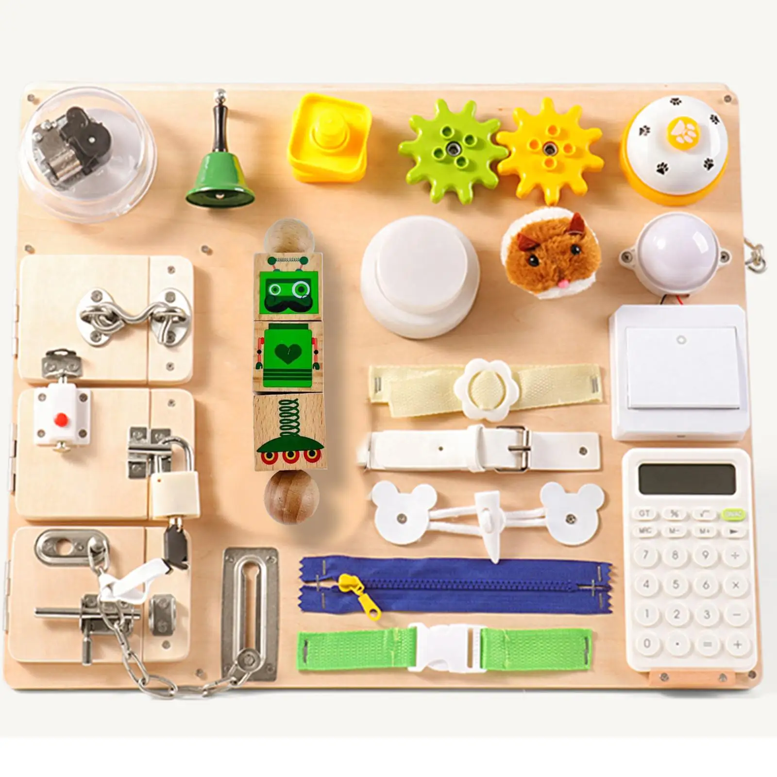 Busy Board DIY Accessories Rotating Blocks Sensory Toy Practical Skill Teaching Material Activity Board for Boys and Girls Kids
Busy Board DIY Accessories Rotating Blocks Sensory Toy Practical Skill Teaching Material Activity Board for Boys and Girls Kids