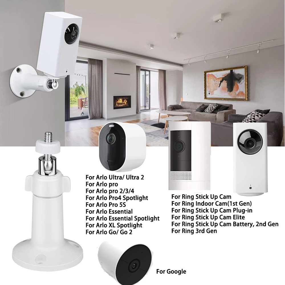 Adjustable Wall Mount For Arlo Go Go2 Arlo Ultra/Essential Home Camera Mount Bracket Outdoor Indoor Holder For Ring Camera Stand
Adjustable Wall Mount For Arlo Go Go2 Arlo Ultra/Essential Home Camera Mount Bracket Outdoor Indoor Holder For Ring Camera Stand
