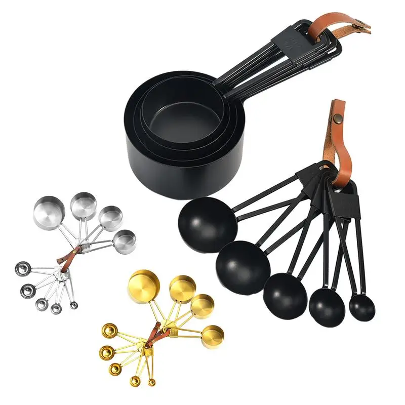 Stackable Measuring Cups And Spoons Set Stainless Steel 9 Pcs Dry Food Measure Spoon And Cup Baking Supplies with Easy To Read
Stackable Measuring Cups And Spoons Set Stainless Steel 9 Pcs Dry Food Measure Spoon And Cup Baking Supplies with Easy To Read