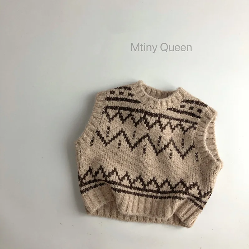 2023 Ins Korean Autumn Winter Baby Boys Waistcoat Cotton Jacquard Stackable Knitted Kids Boys Vest Casual Children Boys Sweater
2023 Ins Korean Autumn Winter Baby Boys Waistcoat Cotton Jacquard Stackable Knitted Kids Boys Vest Casual Children Boys Sweater