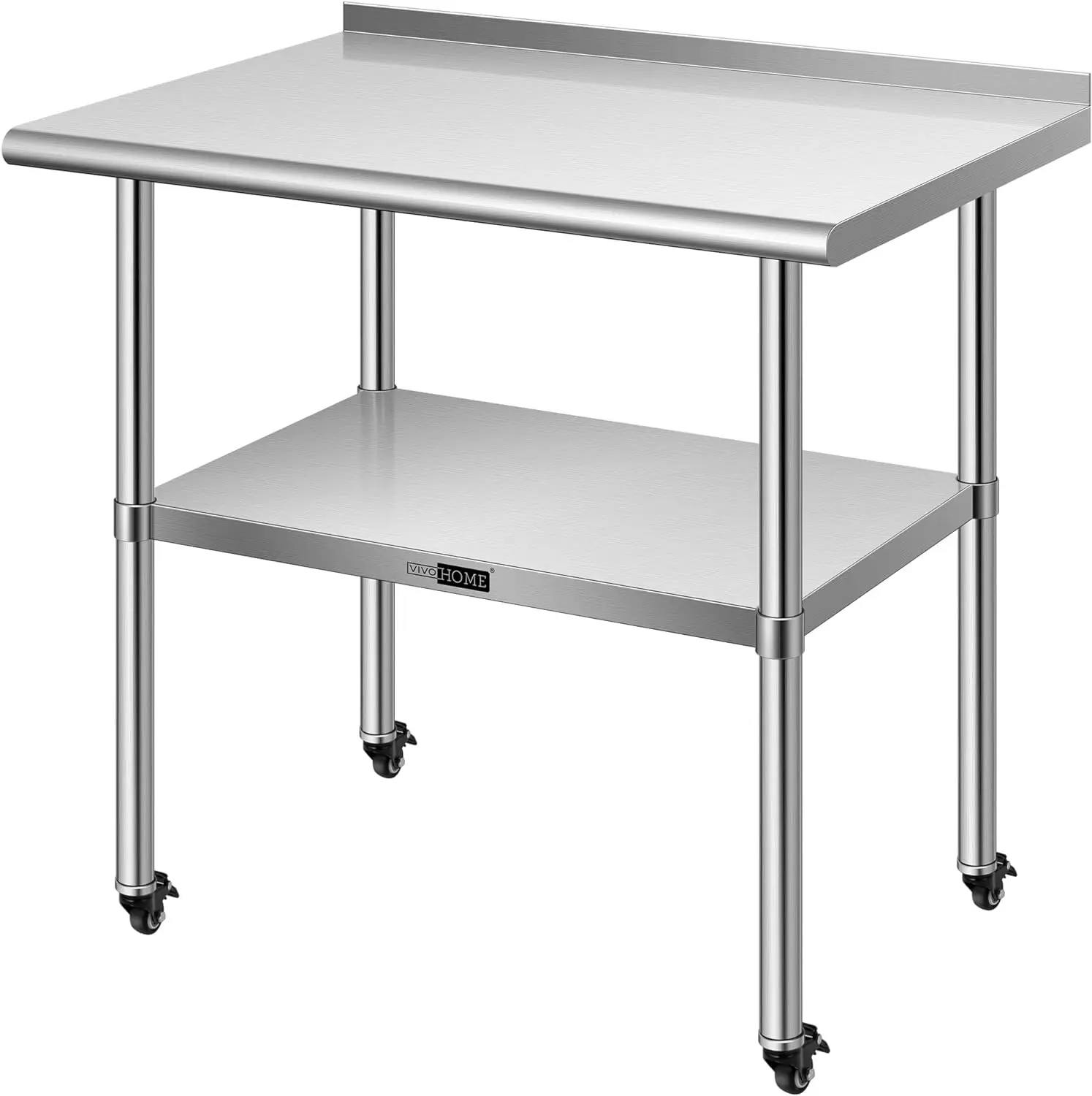 VIVOHOME 24 x 36 Inch Stainless Steel Work Table with Backsplash, Food Prep Commercial Table with Wheels for Restaurant, Hotel,
VIVOHOME 24 x 36 Inch Stainless Steel Work Table with Backsplash, Food Prep Commercial Table with Wheels for Restaurant, Hotel,